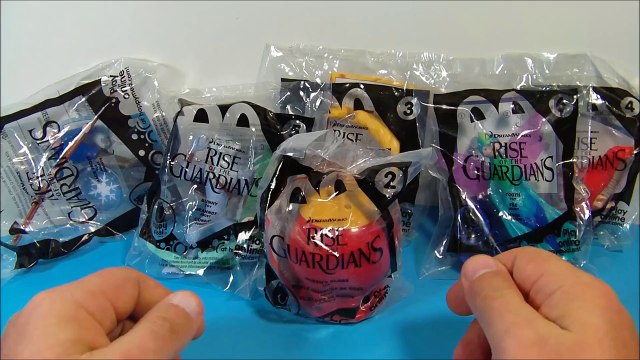 2012 RISE OF THE GUARDIANS SET OF 6 McDONALDS HAPPY MEAL MOVIE TOYS VIDEO REVIEW