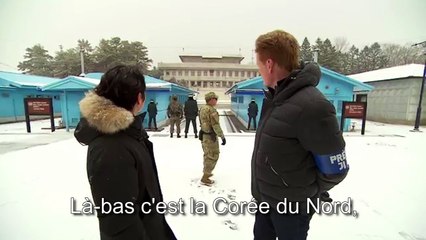 Steven Yeun et Conan O'Brien en Corée du Nord