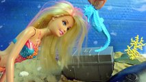 Barbie Mermaid Saves A Killer Whale Orca Water Ocean Friends Doll Video Toys Playing Cookieswirlc