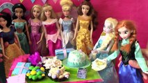 Elsa Birthday Party ft Disney Princess Dolls - Full English Mini Movie - Frozen Toys Parody