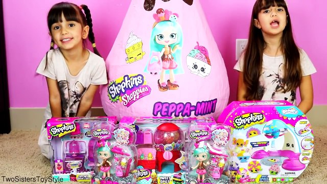 GIANT SHOPKINS SHOPPIES PEPPA-MINT SURPRISE EGG - Worlds Biggest - Filled with so many Toys