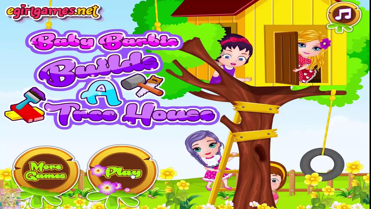 Baby Barbie Builds a Tree House - Baby Barbie Game for Kids
