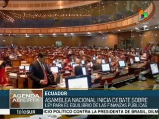 Asamblea de Ecuador debate Ley de equilibrio de finanzas públicas