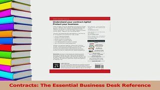 Read  Contracts The Essential Business Desk Reference Ebook Free