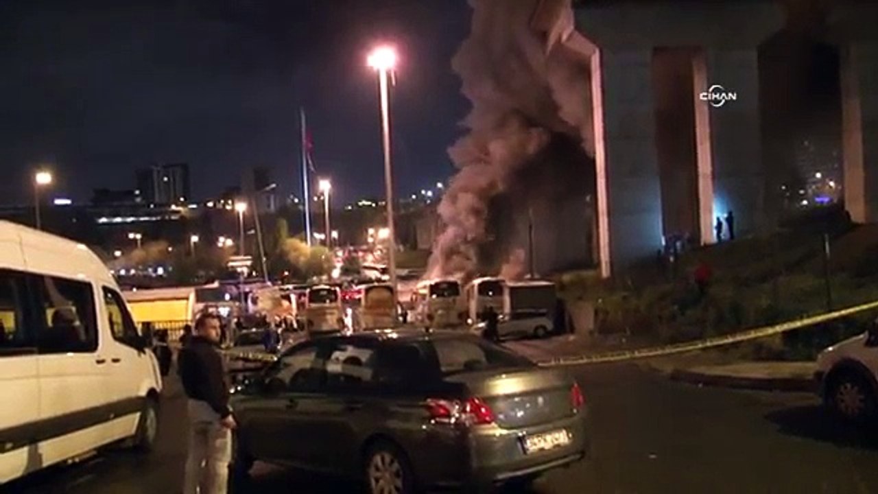 İstanbul Otogarı'nda korkutan yangın