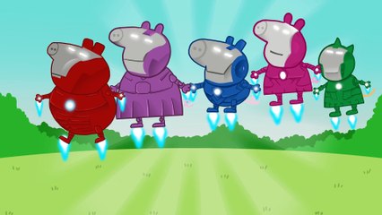 Peppa Pig Iron Man Finger Family   Nursery Rhymes Lyrics