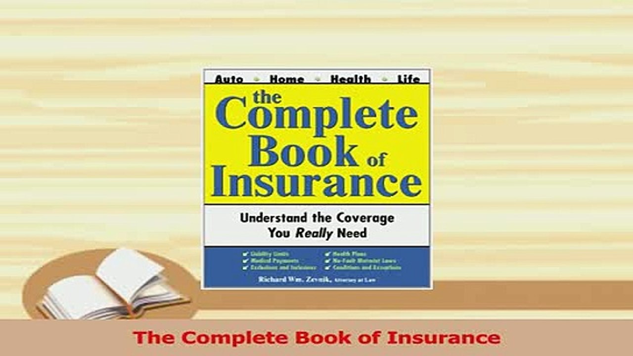 Read  The Complete Book of Insurance Ebook Free