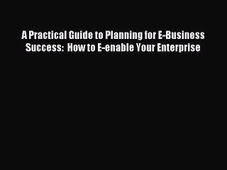Read A Practical Guide to Planning for E-Business Success:  How to E-enable Your Enterprise