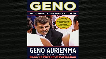 Free PDF Downlaod  Geno In Pursuit of Perfection READ ONLINE