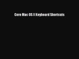 Read Core Mac OS X Keyboard Shortcuts Ebook Free