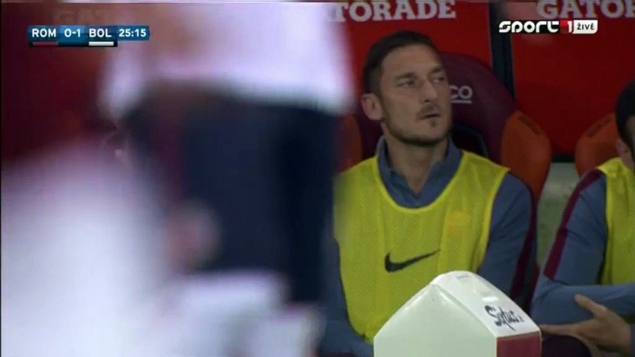 0-1 Luca Rossettini Goal Italy Serie A - 11.04.2016, AS Roma 0-1 Bologna FC