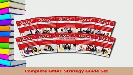 Read  Complete GMAT Strategy Guide Set Ebook Free