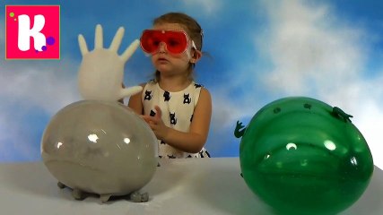 Шарики воздушные животные надуваем с помощью научного опыта дома Air balloons inflate animals