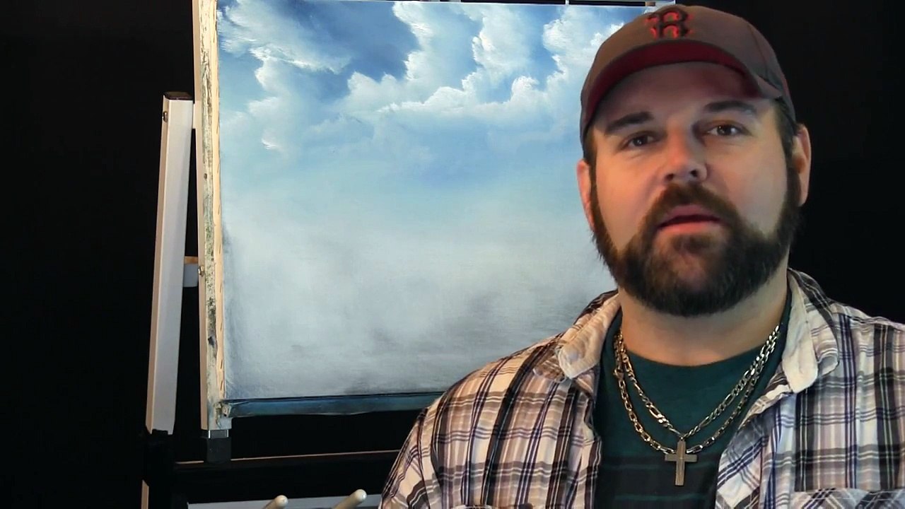 Oil Painting Basic mountain procedure - Paintings by Justin