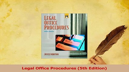 Read  Legal Office Procedures 5th Edition Ebook Free
