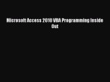 Read Microsoft Access 2010 VBA Programming Inside Out PDF Free