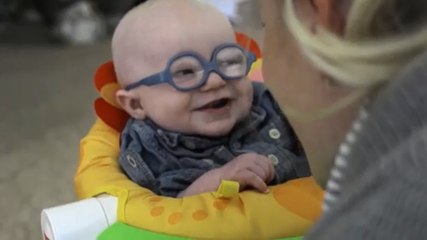 Baby Leo sees Mommy for the first time!