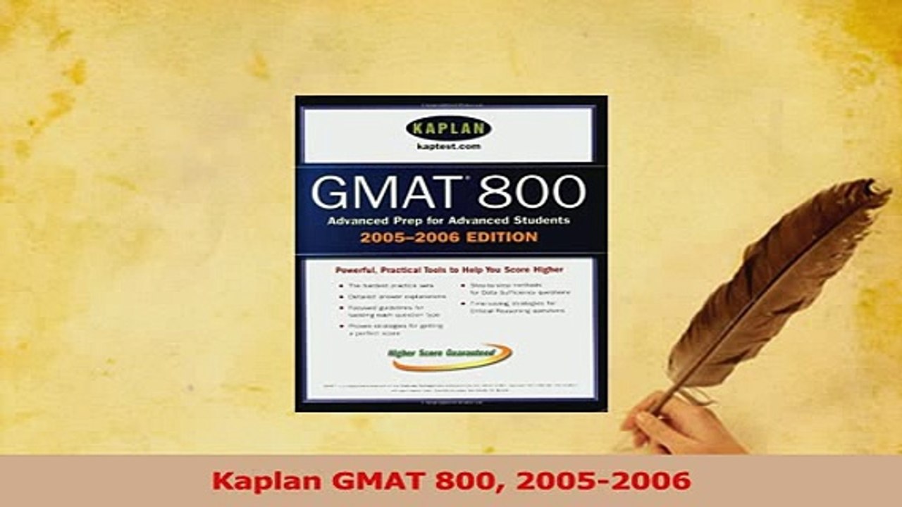 Download  Kaplan GMAT 800 20052006 PDF Free