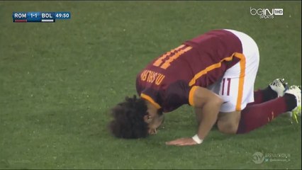 1-1 Mohamed Salah Super Goal - AS Roma 1 - 1  Bologna Serie A 11.04.2016 HD