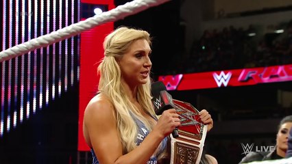 Charlotte honored in the official WWE Women's Championship presentation  Raw, April 4, 2016