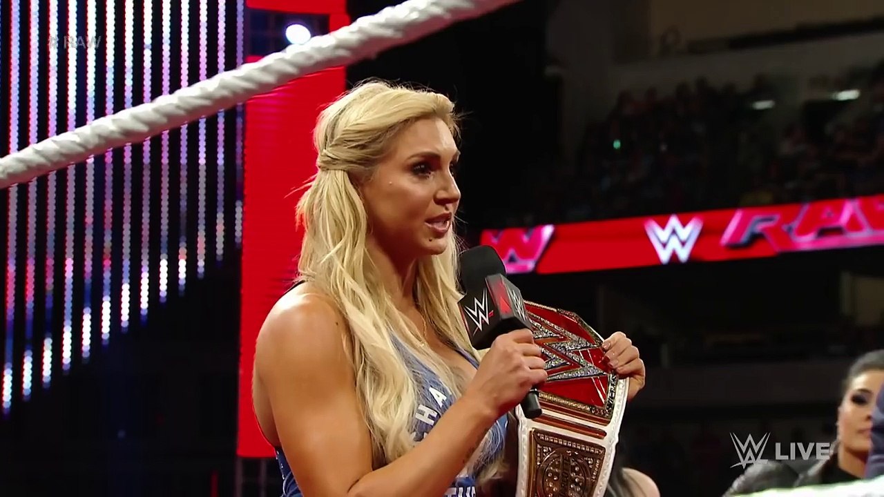 Charlotte honored in the official WWE Women's Championship presentation  Raw, April 4, 2016