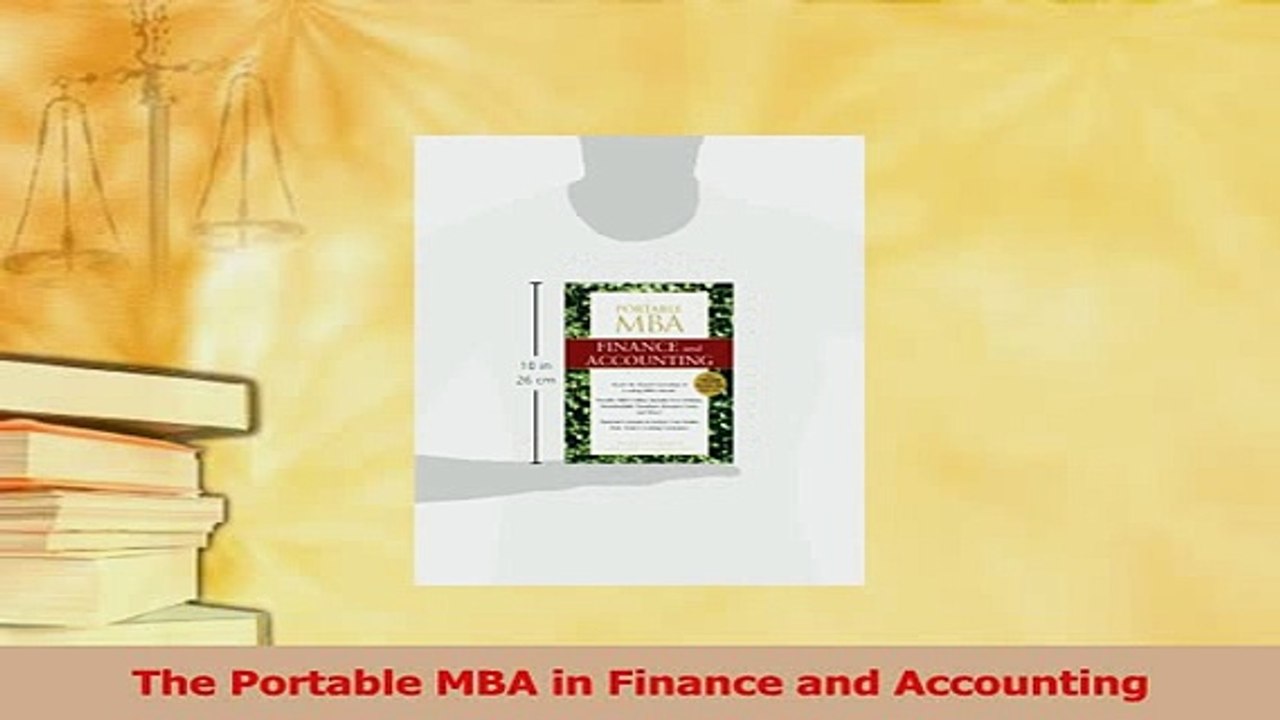 Read  The Portable MBA in Finance and Accounting Ebook Free