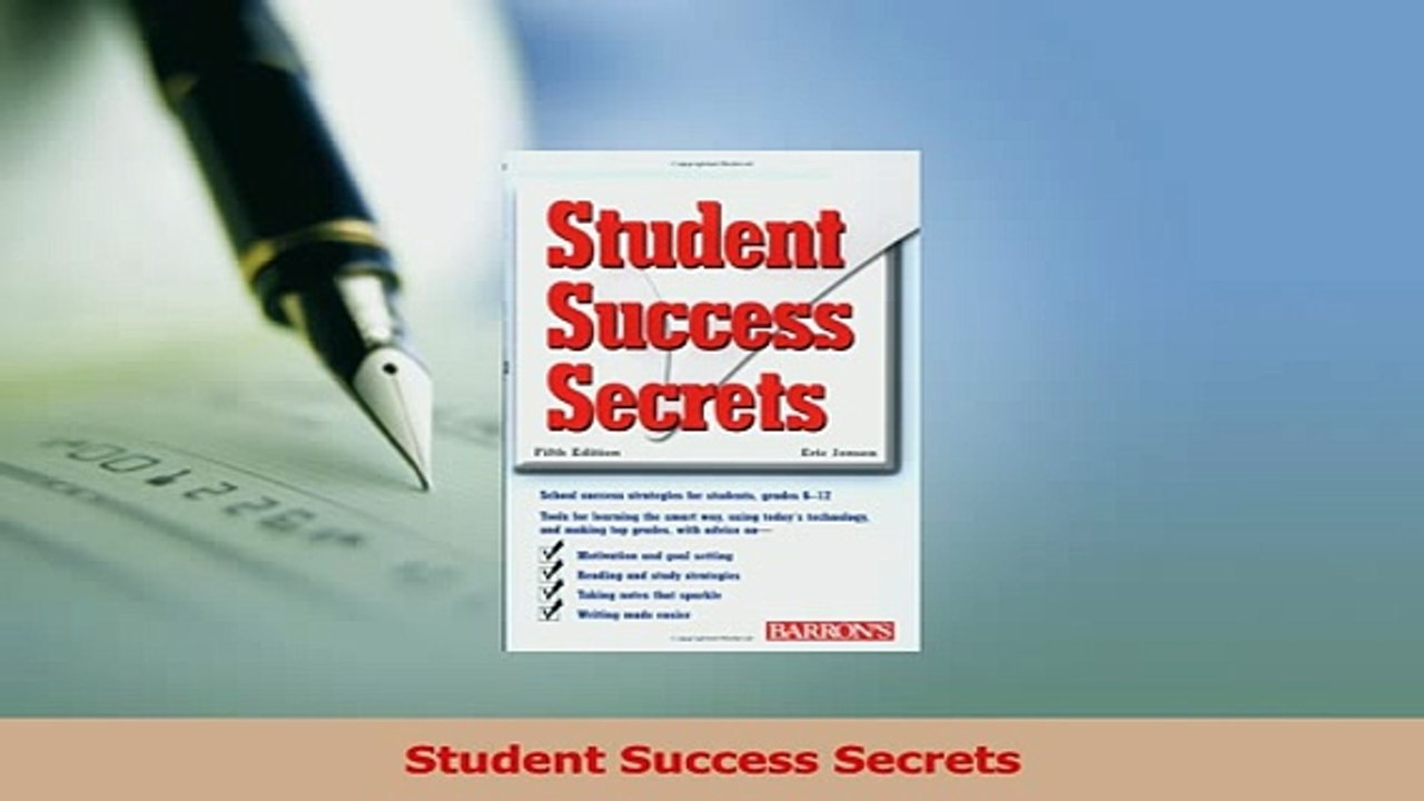 Read  Student Success Secrets Ebook Free