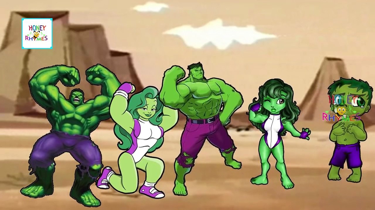 Finger Family Spiderman And Hulk Family Nursery Rhymes Collection | Daddy Finger Songs For children