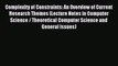 Read Complexity of Constraints: An Overview of Current Research Themes (Lecture Notes in Computer