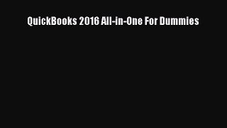 Read QuickBooks 2016 All-in-One For Dummies Ebook Free