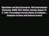 Read Algorithms and Data Structures: 10th International Workshop WADS 2007 Halifax Canada August