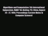 Read Algorithms and Computation: 5th International Symposium ISAAC '94 Beijing P.R. China August