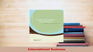 Read  International Business Ebook Free