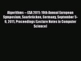 Download Algorithms -- ESA 2011: 19th Annual European Symposium Saarbrücken Germany September