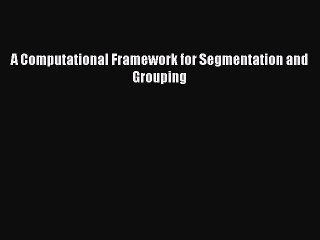 Read A Computational Framework for Segmentation and Grouping Ebook Free