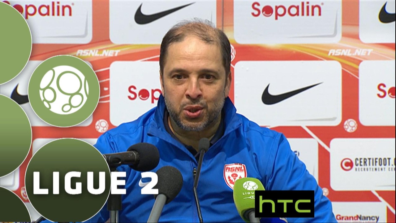 Conférence de presse AS Nancy Lorraine - US Créteil-Lusitanos (1-0) : Pablo  CORREA (ASNL) - Laurent ROUSSEY (USCL) - 2015/2016