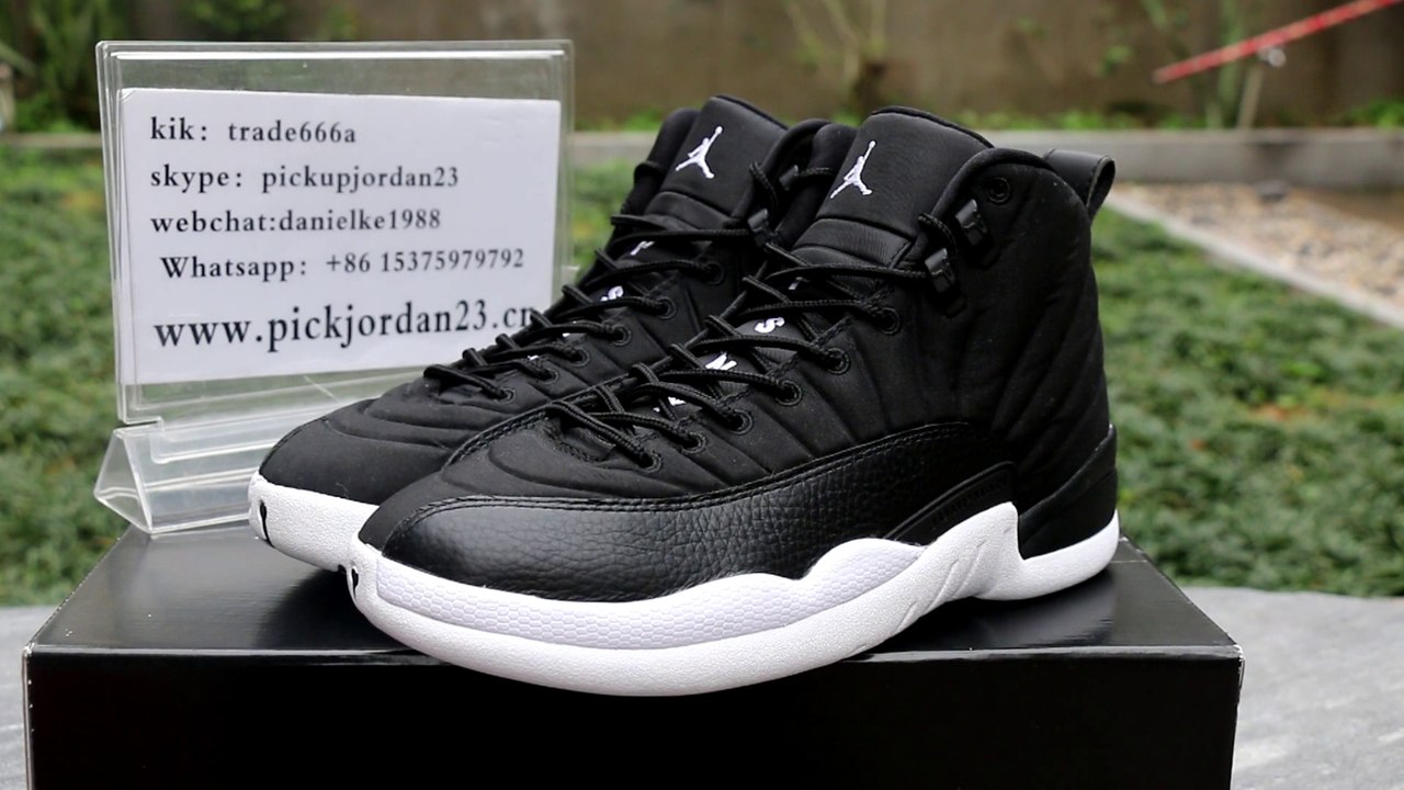 Air Jordan 12 PSNY Black Authentic Shoes HD Review From PickJordan23.cn