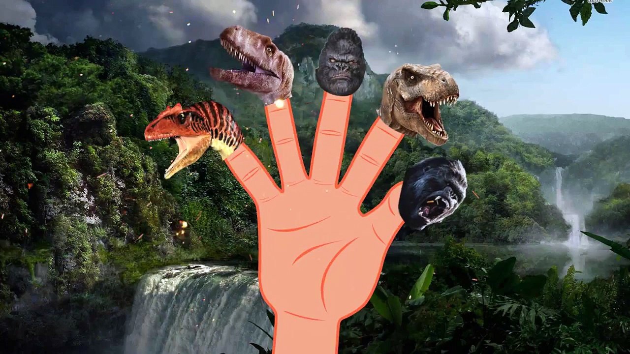 king kong Dinosaur Finger Family Nursery Rhyme for Children | Cartoon Animals Daddy Finger Song