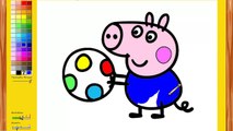 Peppa Pig en Español - Colorear a George Pig y su balón ᴴᴰ ❤️ Juegos Para Niños y Niñas
