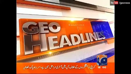 Geo News Headlines - 12:00 P.M - 11 April 2016