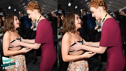 Sophie Turner Grabs Maisie Williams’ Boobs At The ‘Game Of Thrones’ Premiere