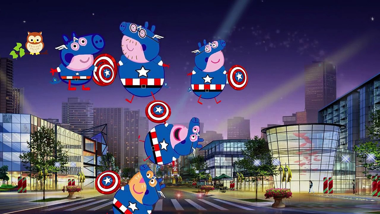 Peppa Pig CAPTAIN AMERICA Family Finger [Episode 3] - Nursery Rhymes More Lyrics