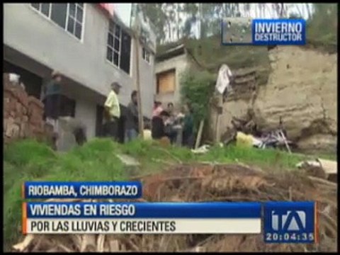 Chimborazo: Viviendas en riesgo por lluvias y crecientes