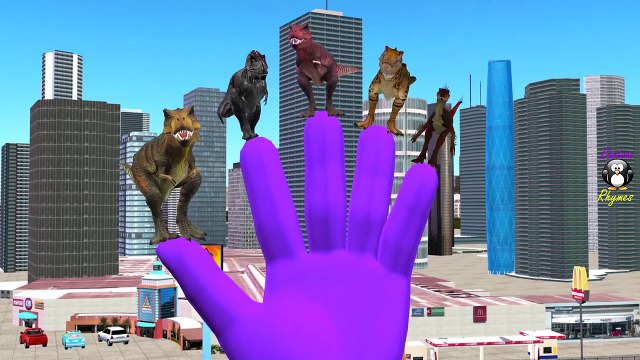 Finger Family Rhymes Godzilla Dinosaur Cartoons | King Kong Finger Family Children Nursery Rhymes