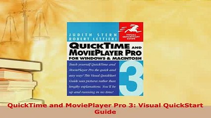 PDF  QuickTime and MoviePlayer Pro 3 Visual QuickStart Guide  Read Online