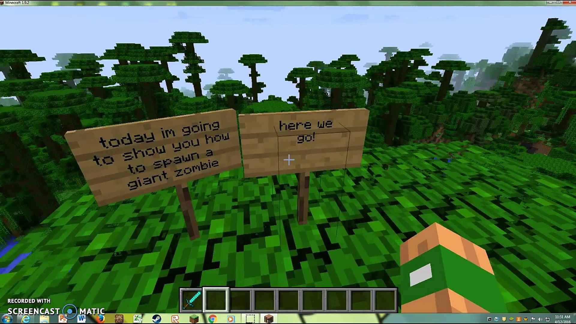 How To Spawn In A Giant Zombie In Minecraft Video Dailymotion