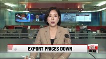 Korea's export prices drop on strong won trend