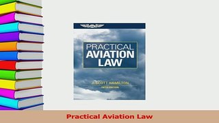 Read  Practical Aviation Law PDF Free