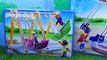 Barbie Kids Play at Playmobil Amusement Park Swings & Carnival Rides Frozen Kids Kelly Dolls