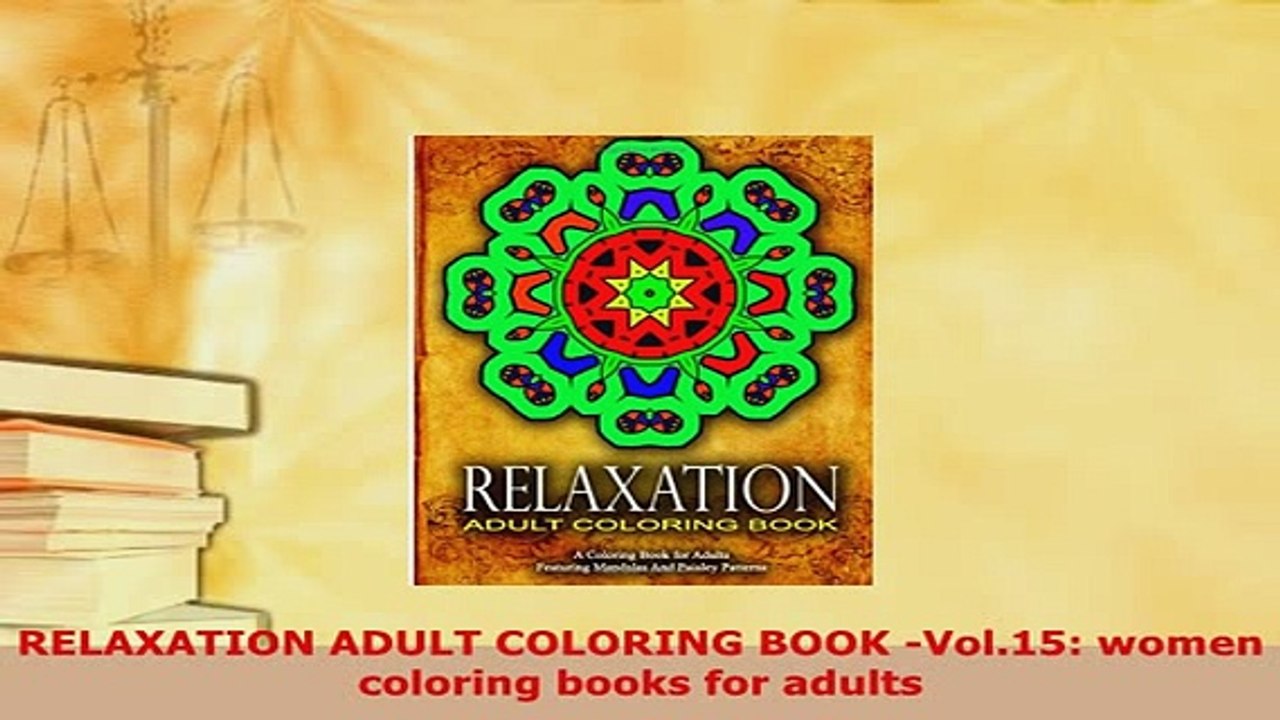 PDF  RELAXATION ADULT COLORING BOOK Vol15 women coloring books for adults Free Books